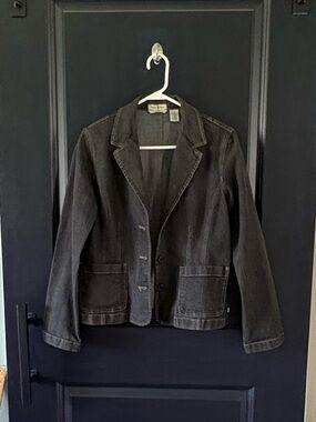 Vtg Duck Head Chore Jacket Womens Size 10 Blue Denim Button Front‎ 90s Y2K EUC